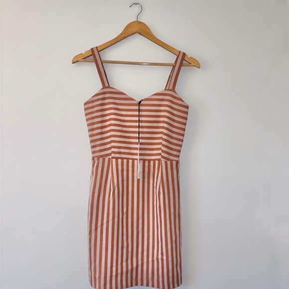 NWT NSR Aleesha Stripe Smocked Back Sundress In Rose, Small - Picture 1 of 11